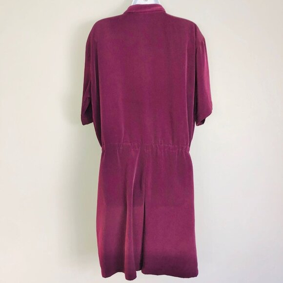 Vintage 90s Romper Shorts Size L Purple Gold Short Sleeve Embroidered Elephants - Picture 5 of 6